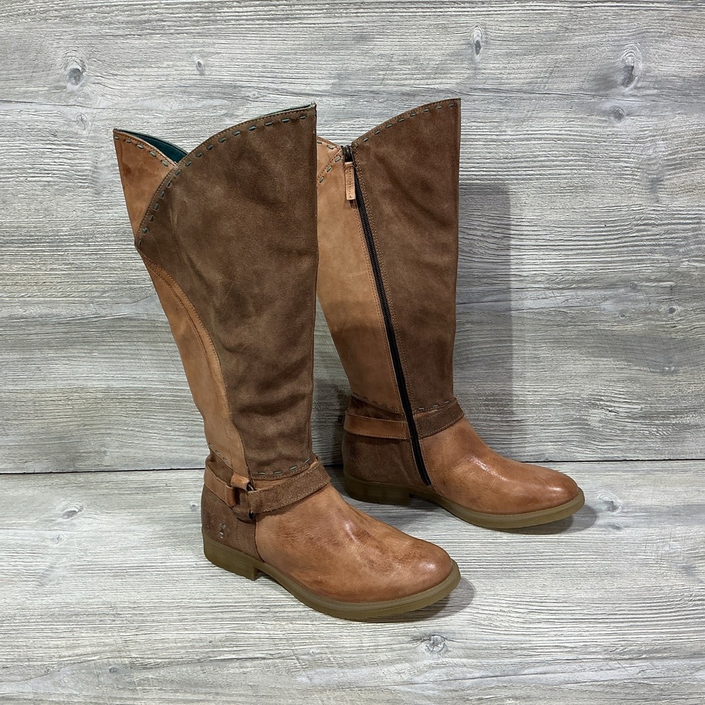 Roan By Bed Stu Women's Karolus Knee High Leather Boots Size 8.5 Harness Riding
